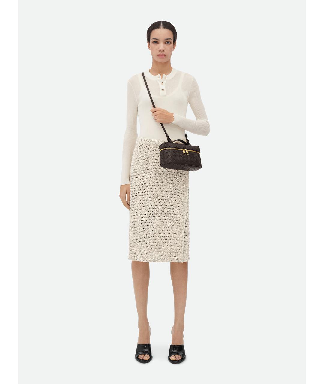BOTTEGA VENETA Коричневая кожаная сумка через плечо, фото 2