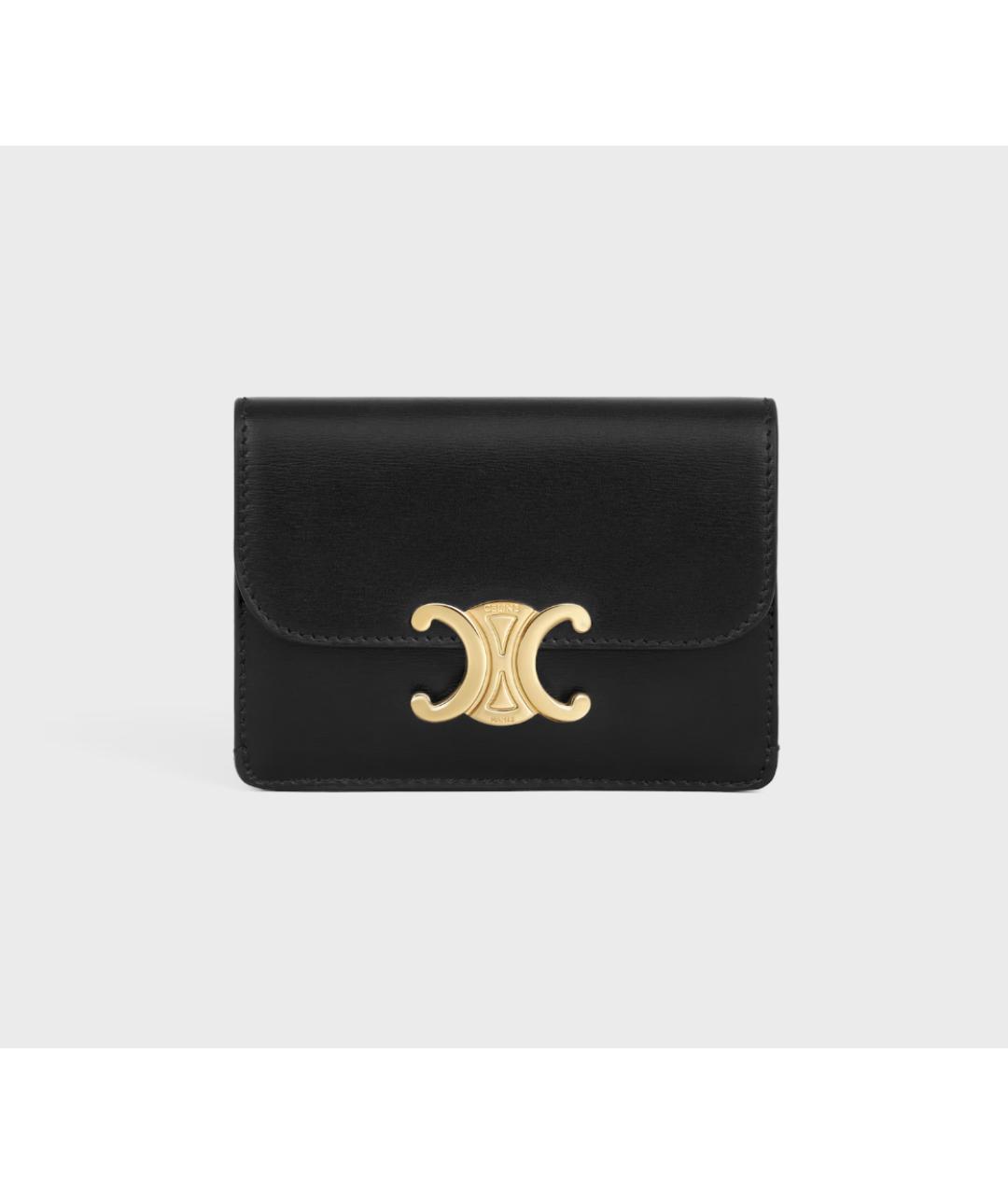 CELINE Черный кожаный кошелек, фото 6