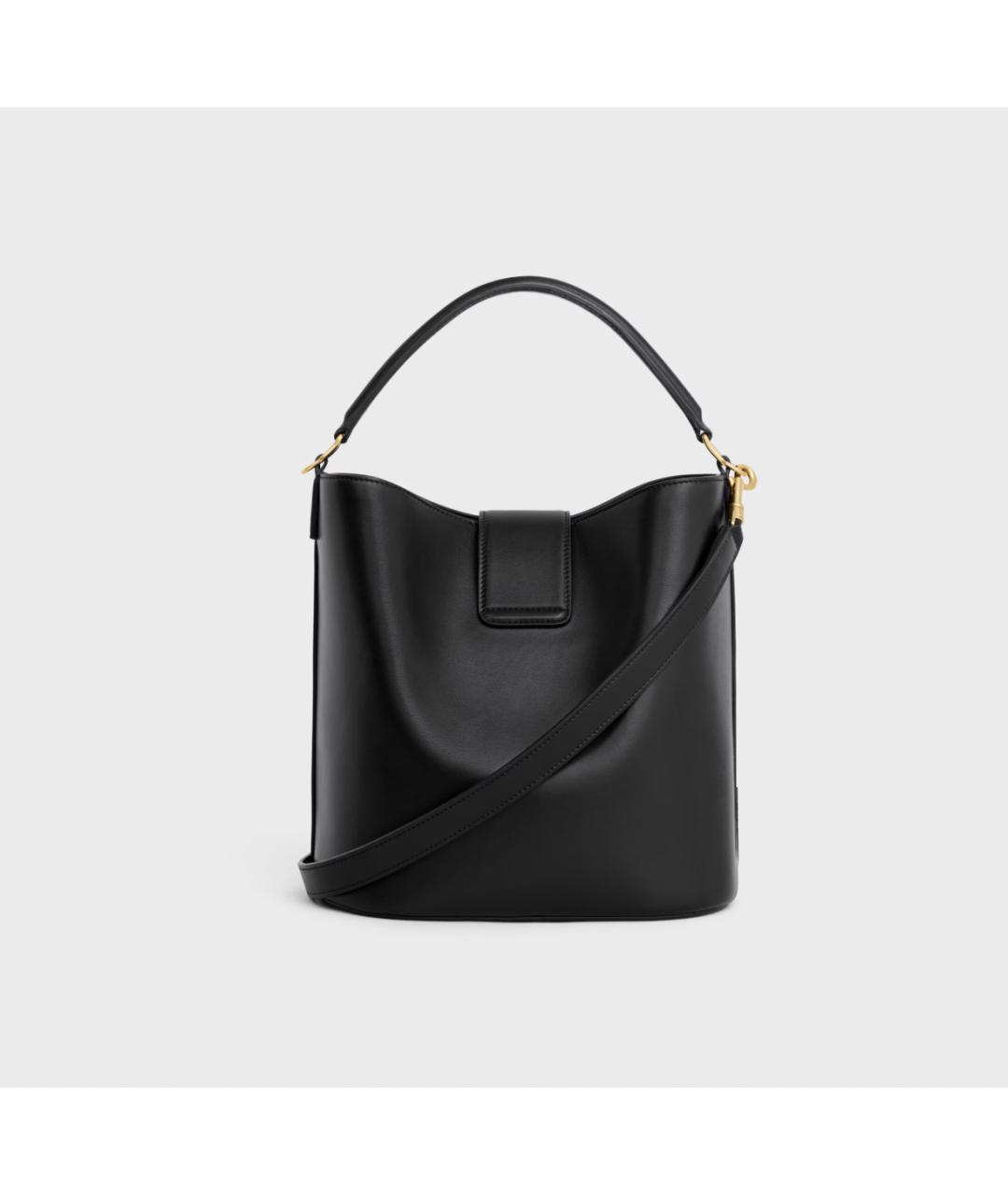 CELINE Черная кожаная сумка тоут, фото 3