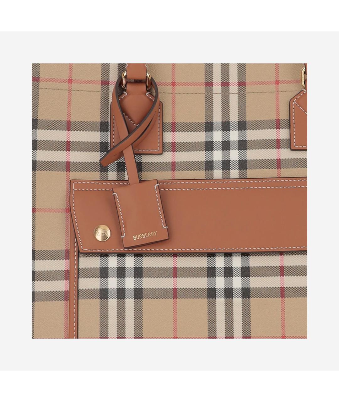 BURBERRY Бежевая сумка тоут, фото 5