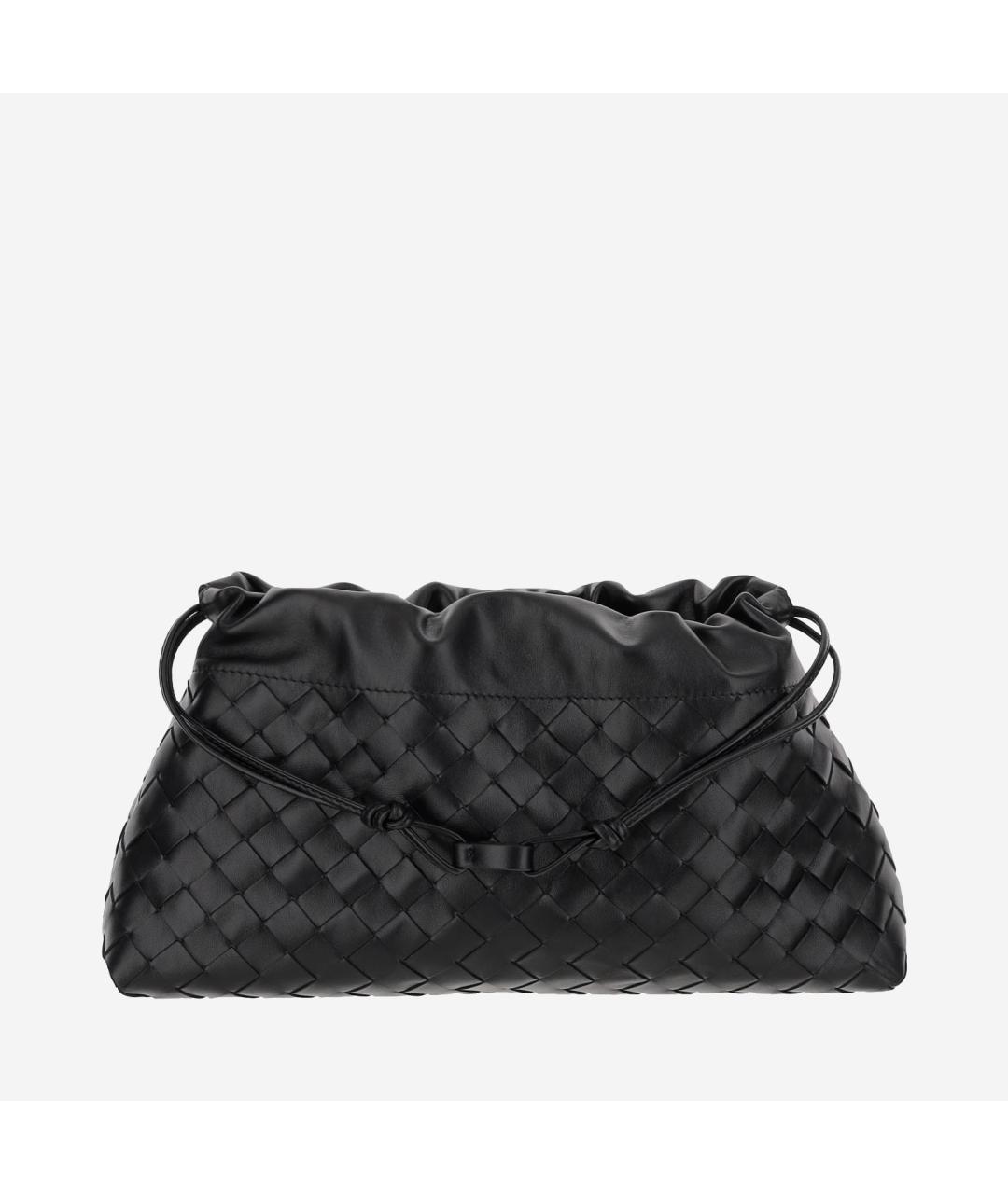 BOTTEGA VENETA Черная кожаная сумка через плечо, фото 3