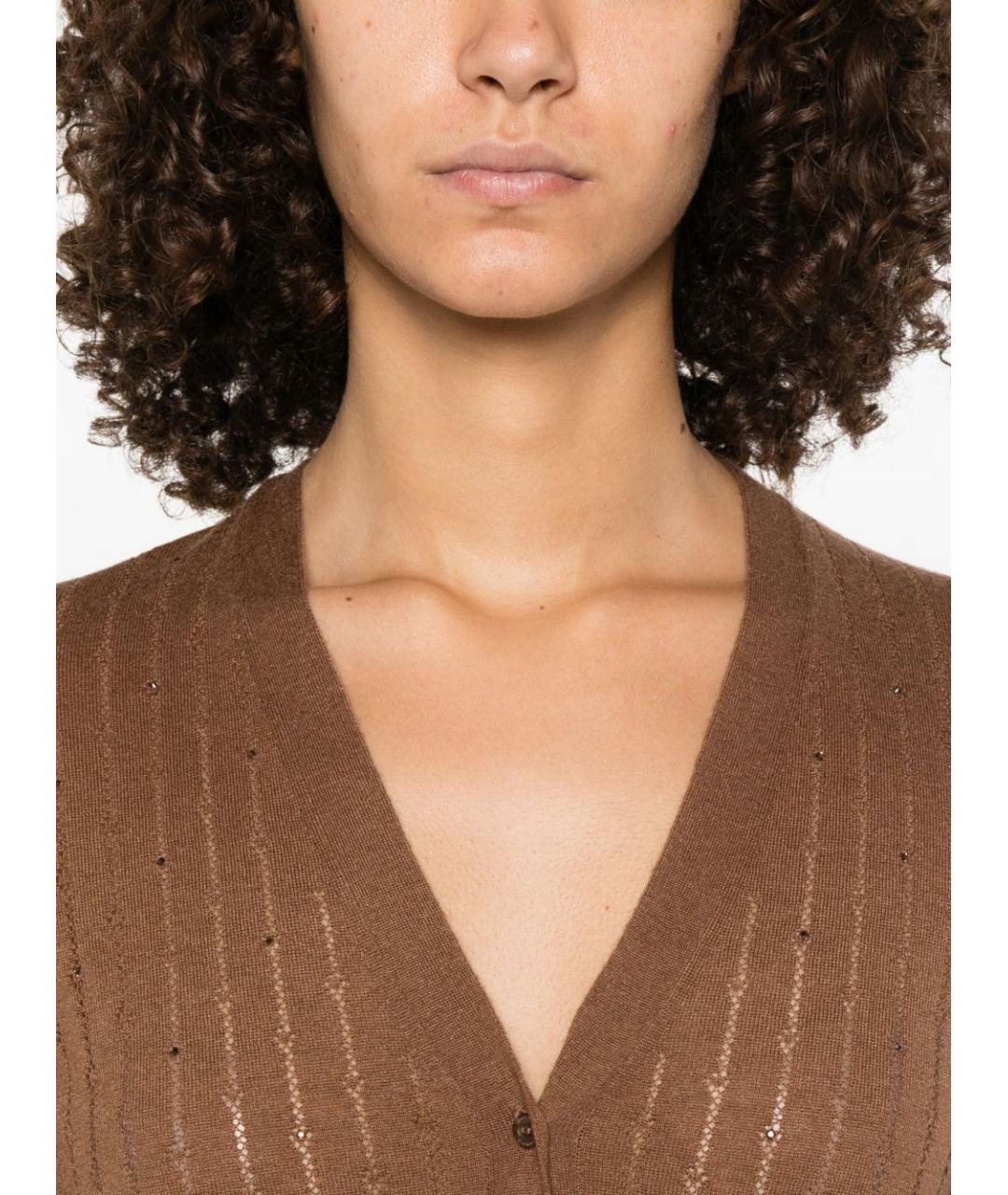 MAX MARA Коричневый кардиган, фото 5