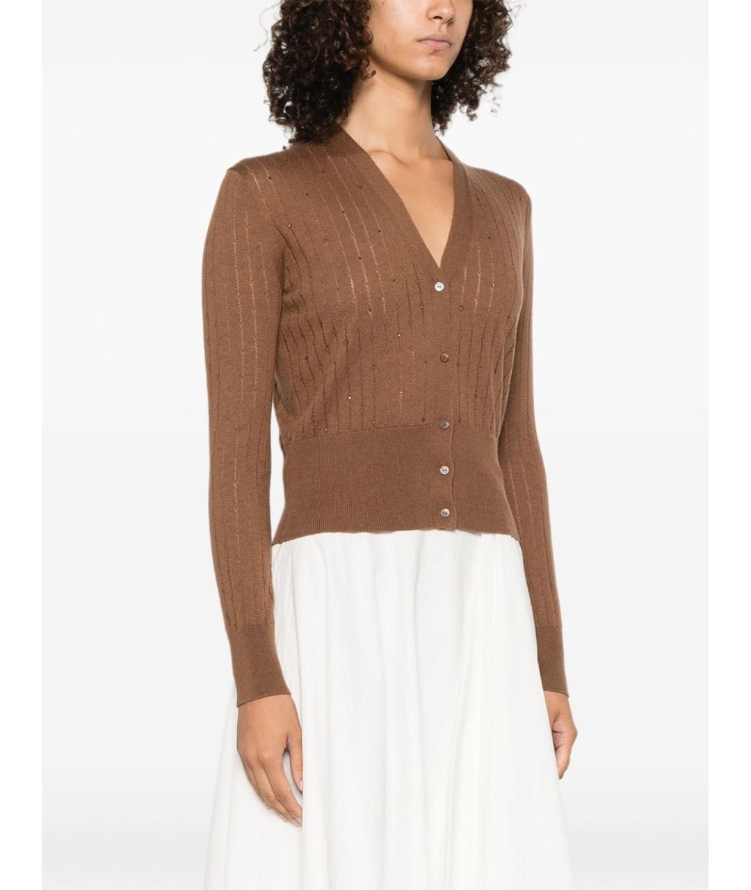 MAX MARA Коричневый кардиган, фото 3