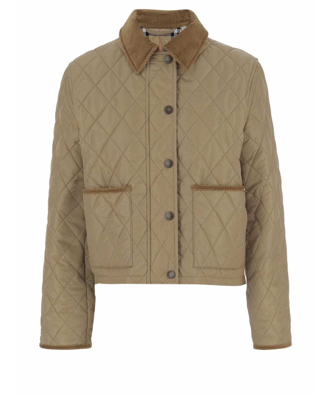 BURBERRY Бежевая полиамидовая куртка, фото 1