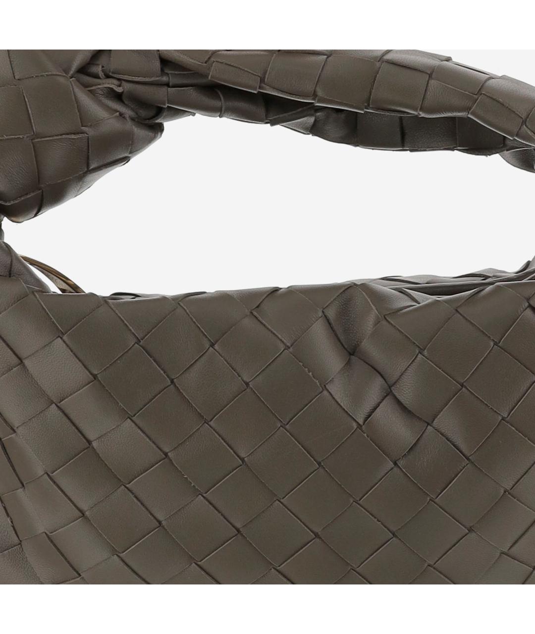 BOTTEGA VENETA Зеленая кожаная сумка с короткими ручками, фото 4