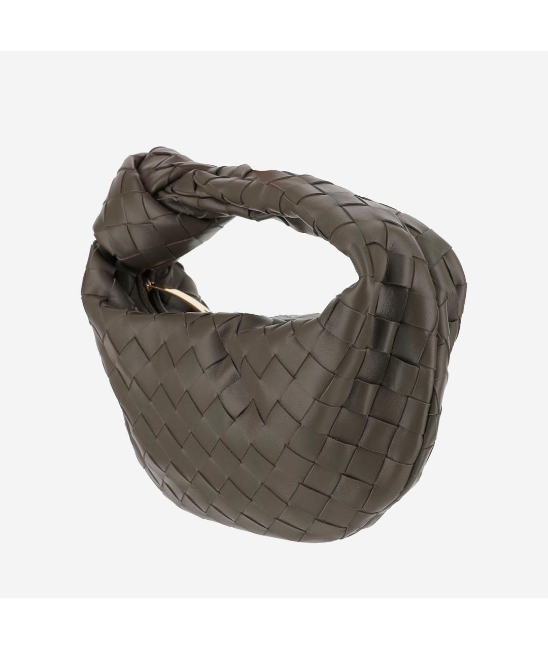 BOTTEGA VENETA Зеленая кожаная сумка с короткими ручками, фото 3