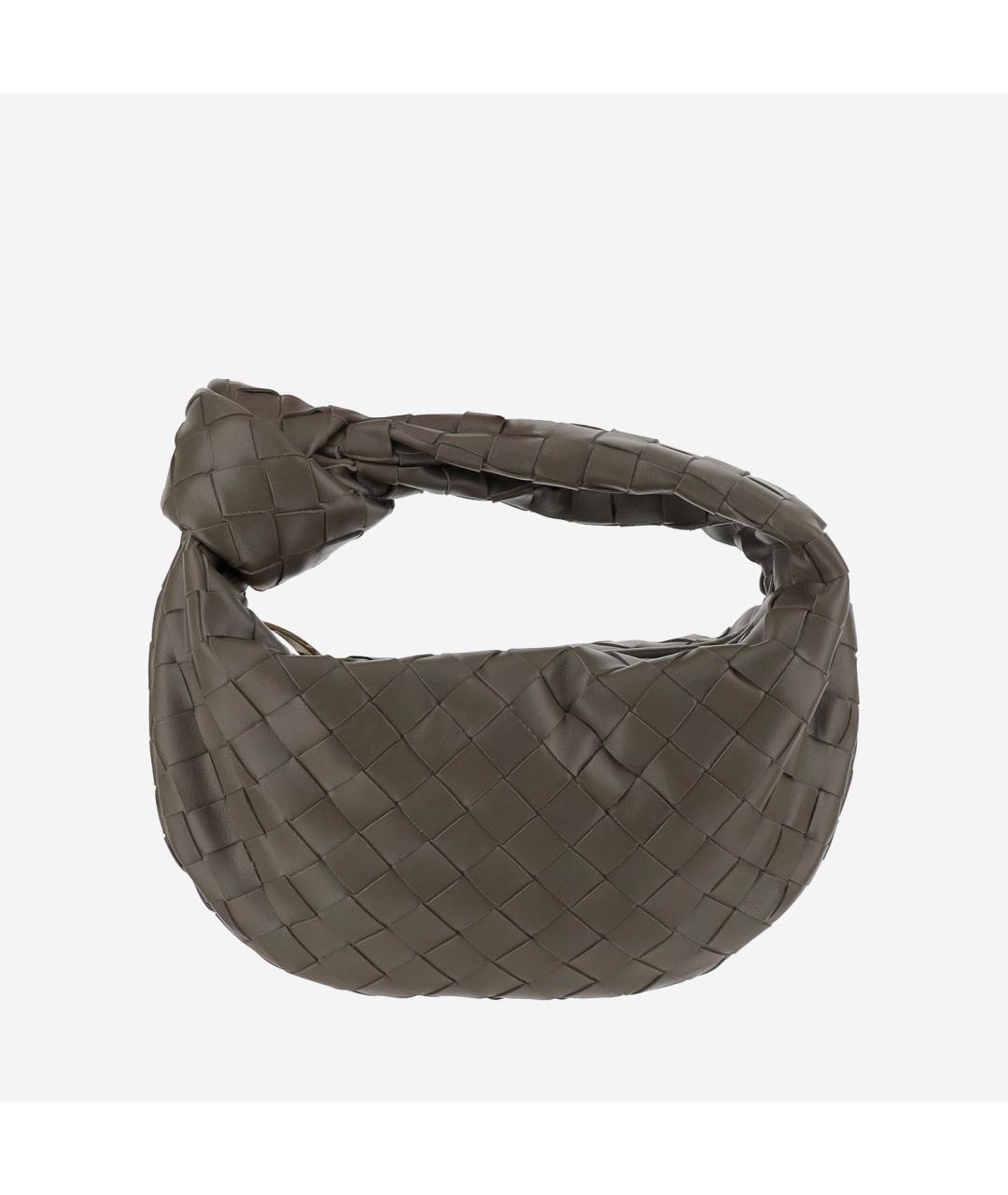 BOTTEGA VENETA Зеленая кожаная сумка с короткими ручками, фото 5