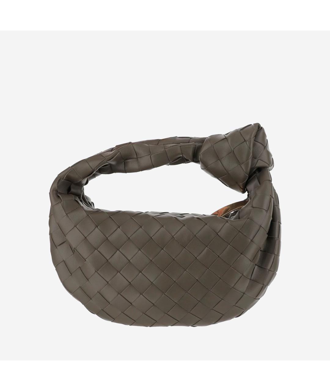 BOTTEGA VENETA Зеленая кожаная сумка с короткими ручками, фото 2