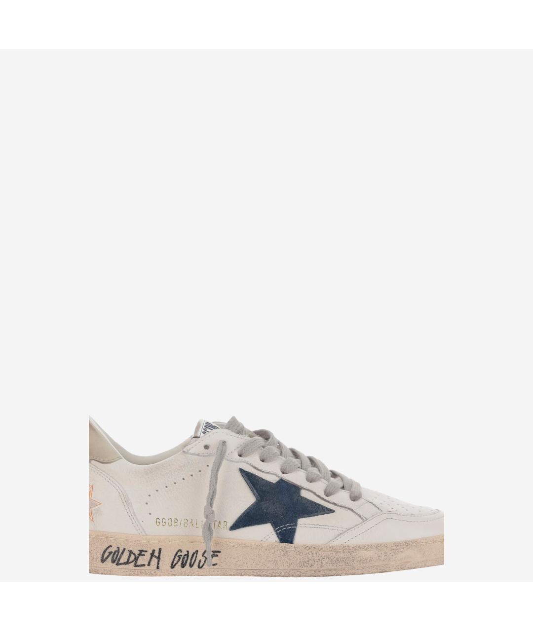 GOLDEN GOOSE DELUXE BRAND Белые кожаные низкие кроссовки / кеды, фото 3