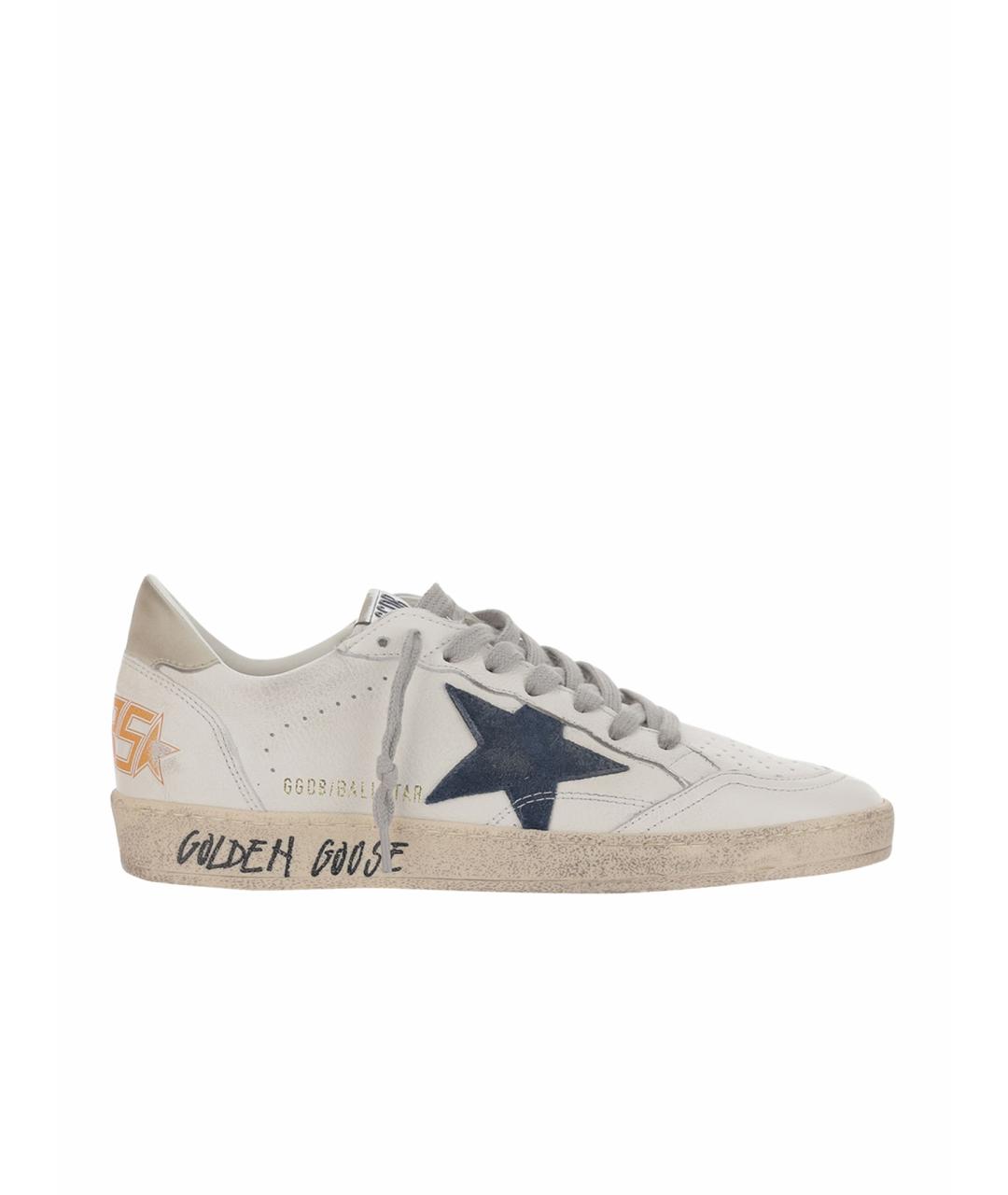 GOLDEN GOOSE DELUXE BRAND Белые кожаные низкие кроссовки / кеды, фото 1