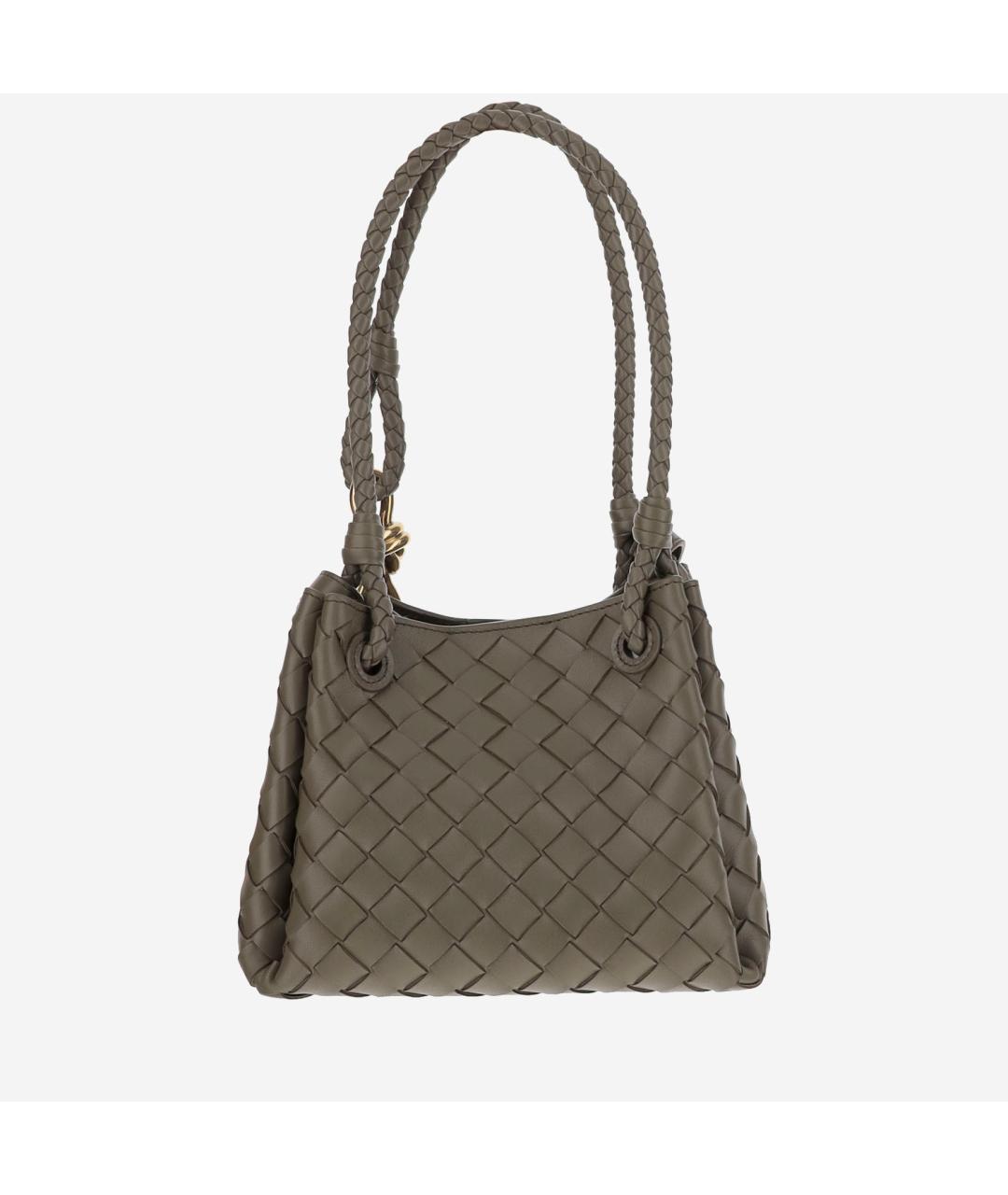 BOTTEGA VENETA Зеленая кожаная сумка через плечо, фото 3