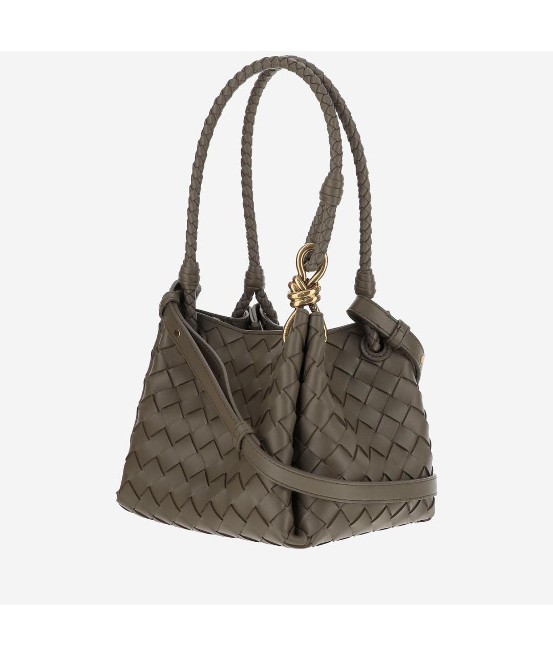 BOTTEGA VENETA Зеленая кожаная сумка через плечо, фото 2
