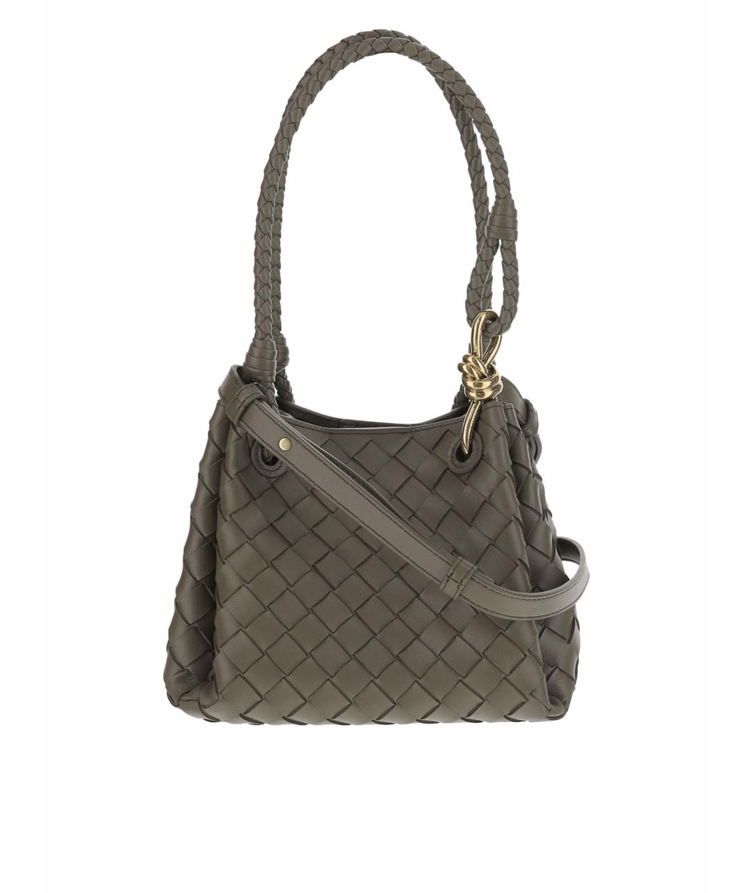 BOTTEGA VENETA Зеленая кожаная сумка через плечо, фото 1