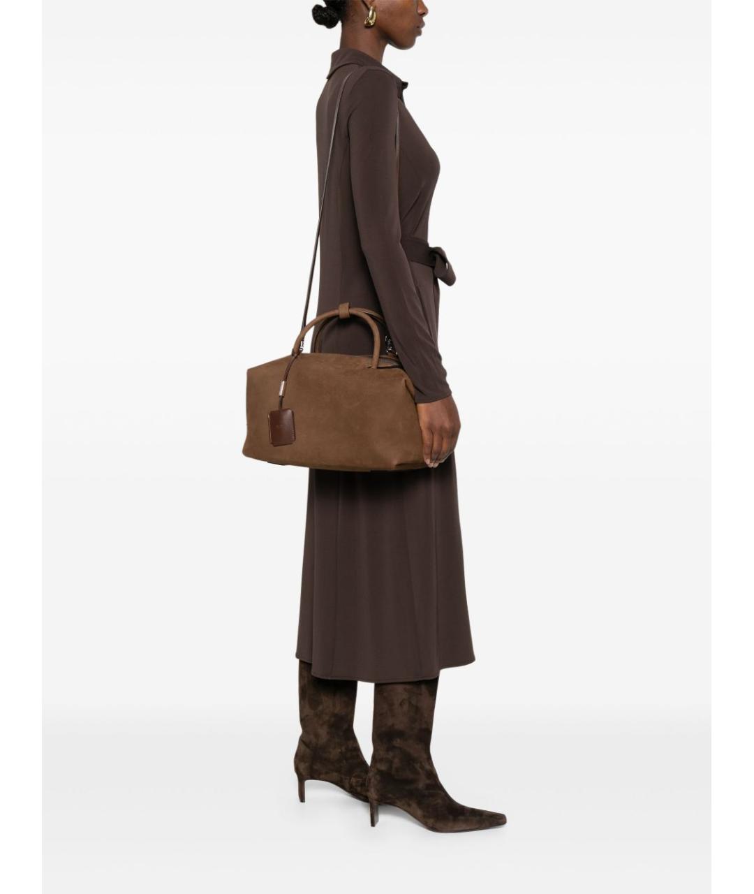 MAX MARA Коричневая замшевая сумка через плечо, фото 2