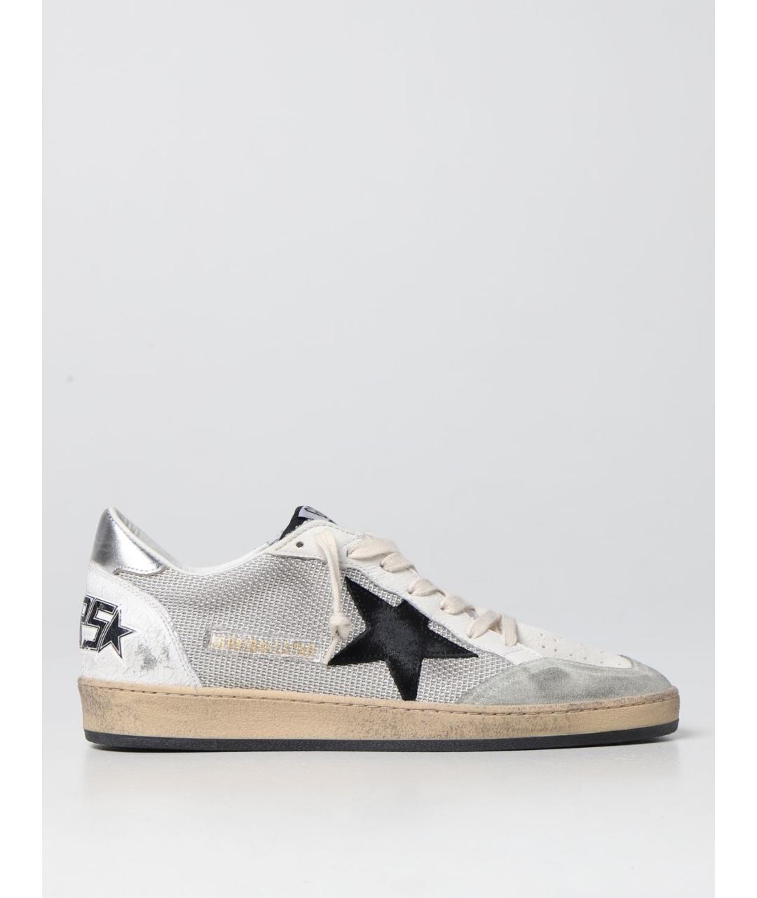GOLDEN GOOSE DELUXE BRAND Серебряные синтетические низкие кроссовки / кеды, фото 5