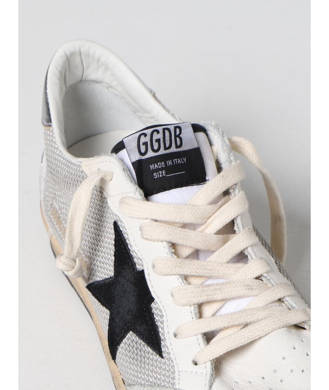 GOLDEN GOOSE DELUXE BRAND Серебряные синтетические низкие кроссовки / кеды, фото 4