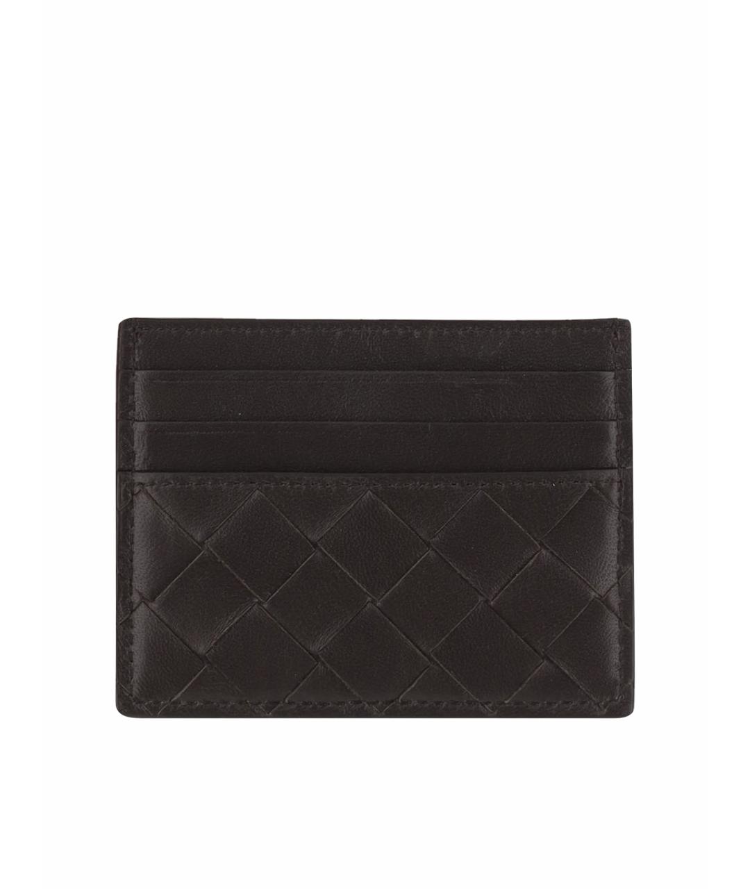 BOTTEGA VENETA Коричневый кожаный кардхолдер, фото 1