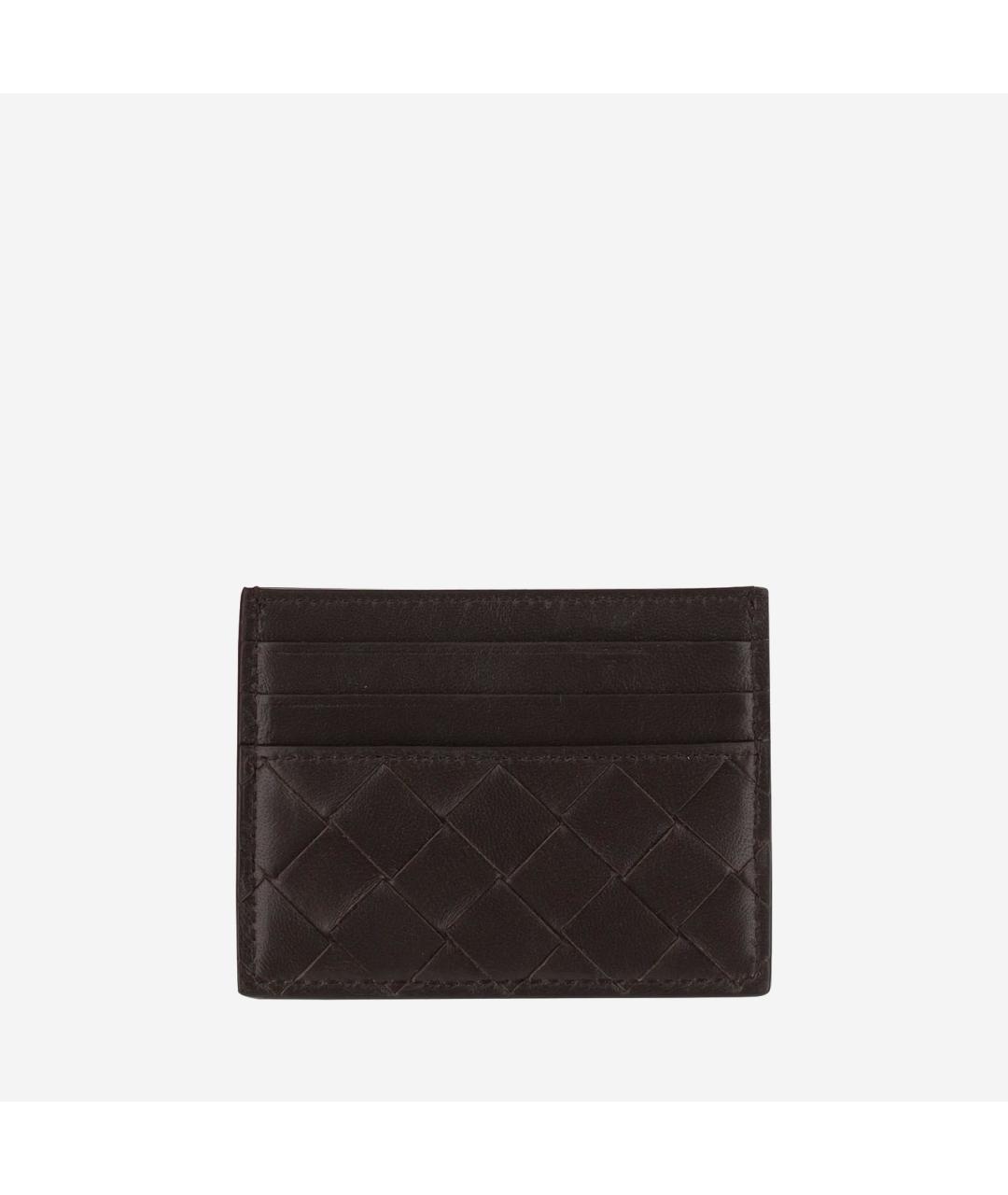BOTTEGA VENETA Коричневый кожаный кардхолдер, фото 4