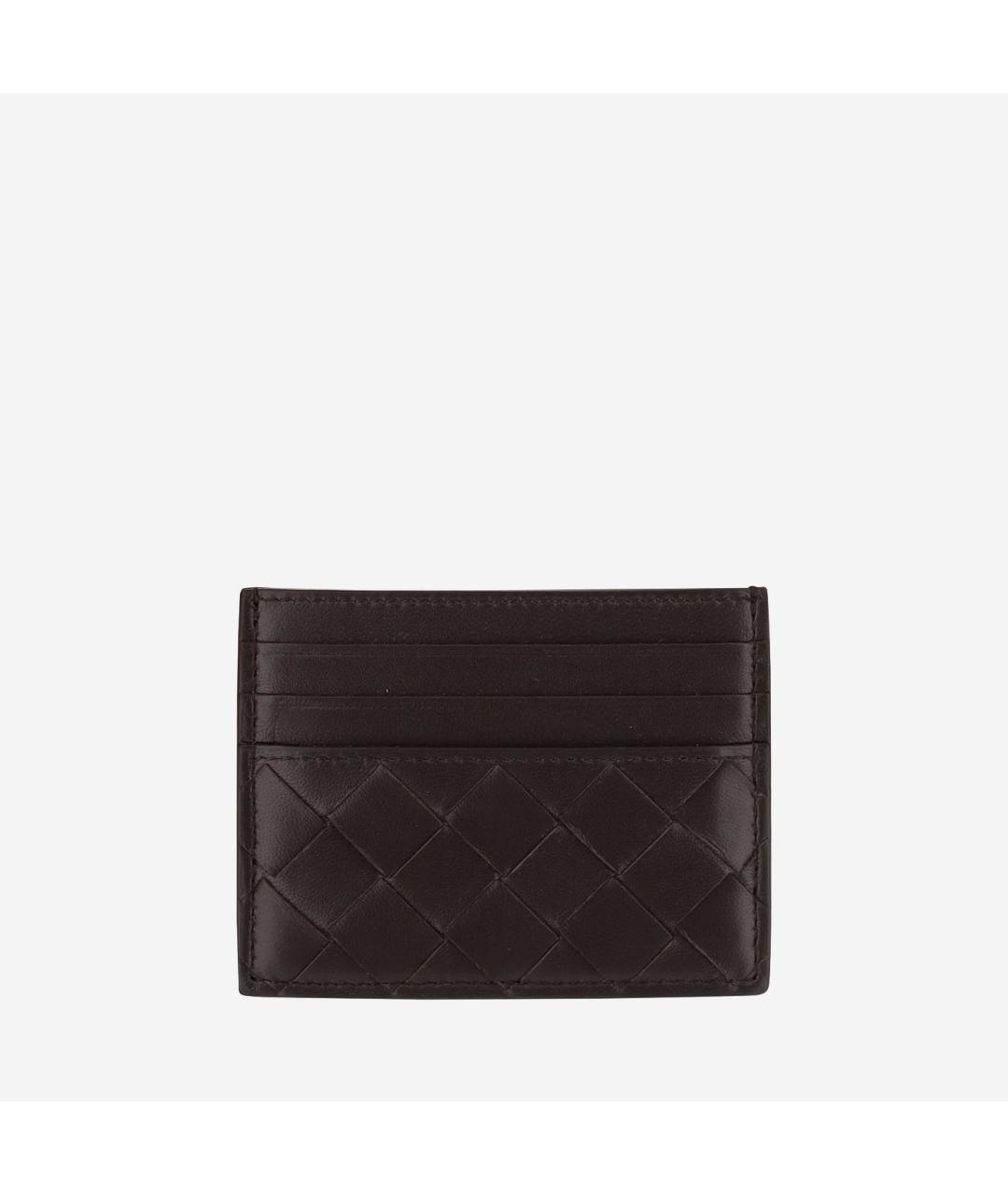 BOTTEGA VENETA Коричневый кожаный кардхолдер, фото 2