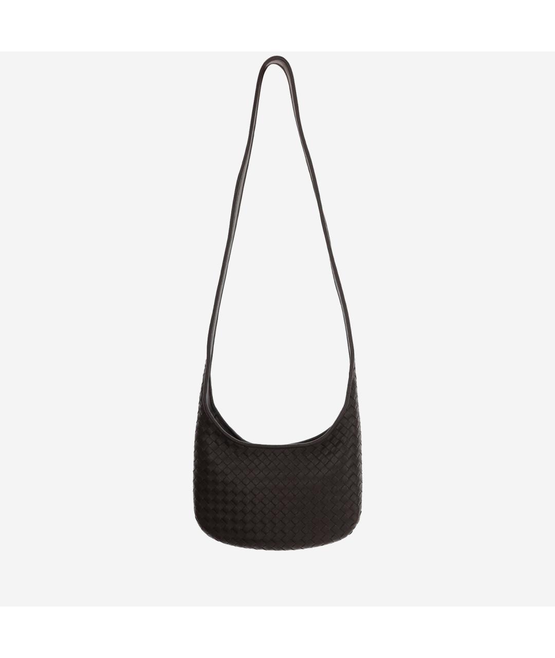 BOTTEGA VENETA Коричневая кожаная сумка на плечо, фото 2