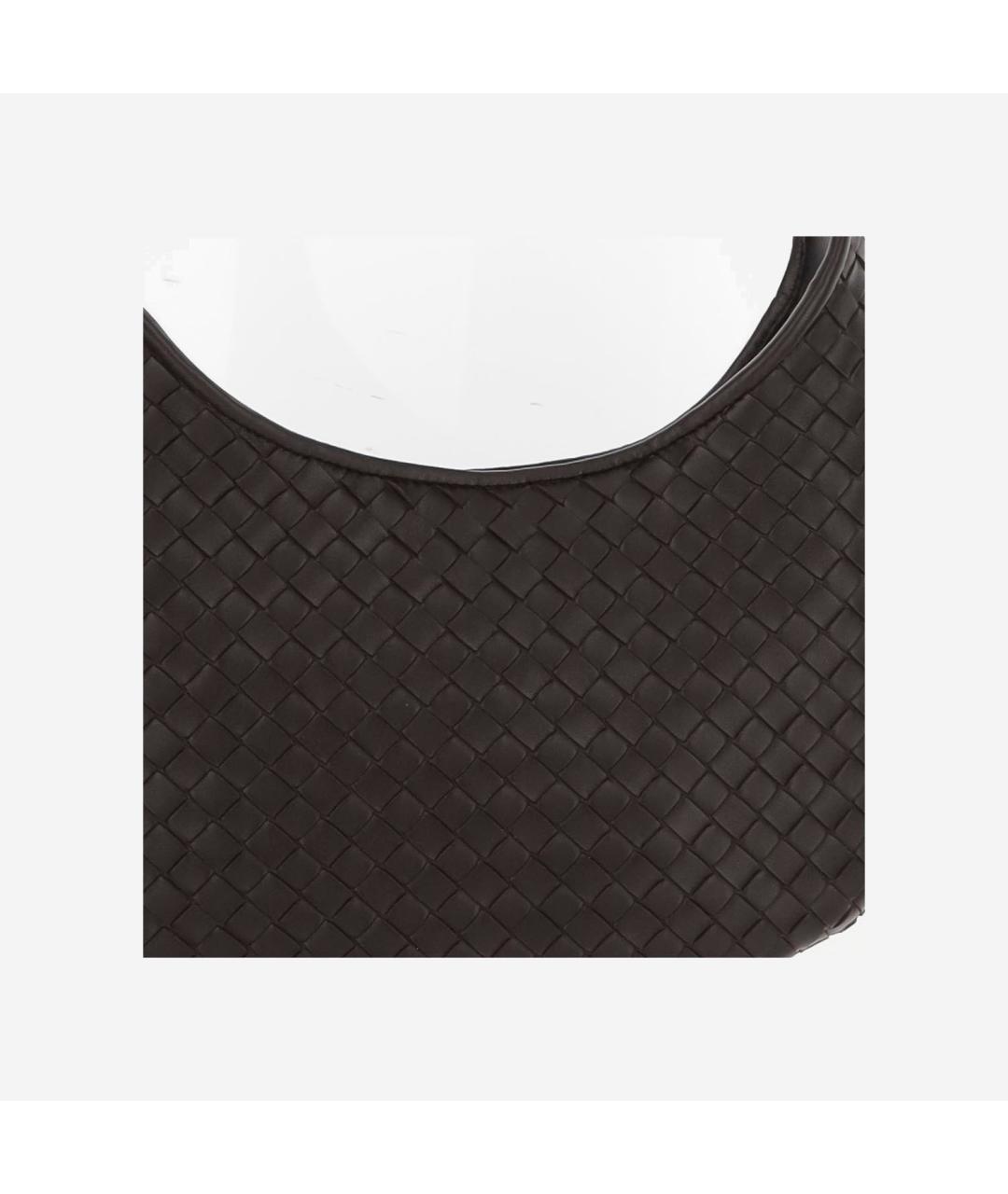 BOTTEGA VENETA Коричневая кожаная сумка на плечо, фото 3
