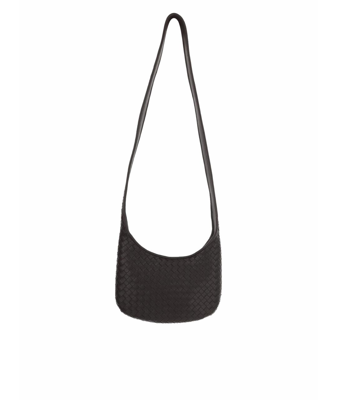 BOTTEGA VENETA Коричневая кожаная сумка на плечо, фото 1