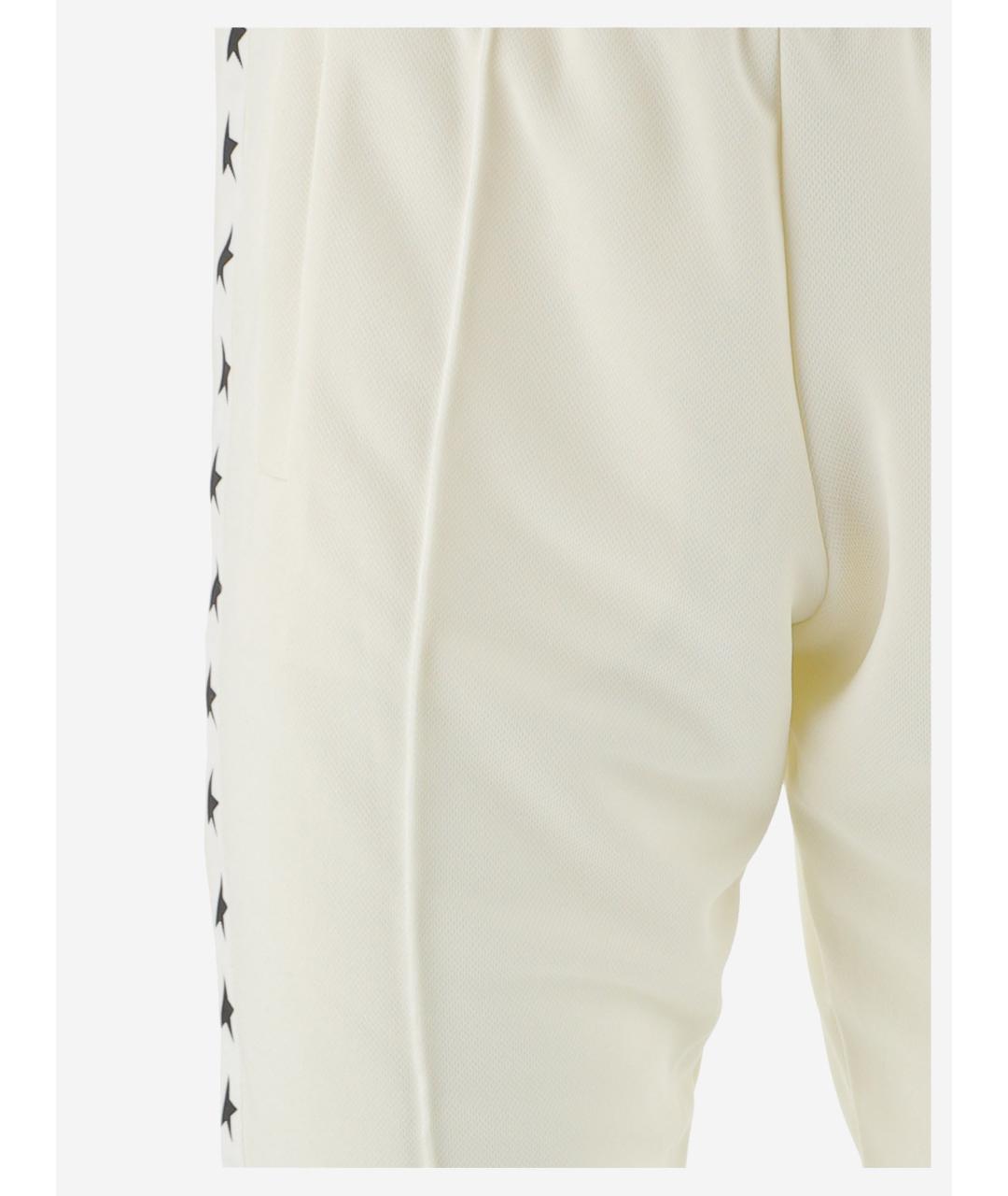 GOLDEN GOOSE DELUXE BRAND Белые полиэстеровые повседневные брюки, фото 3