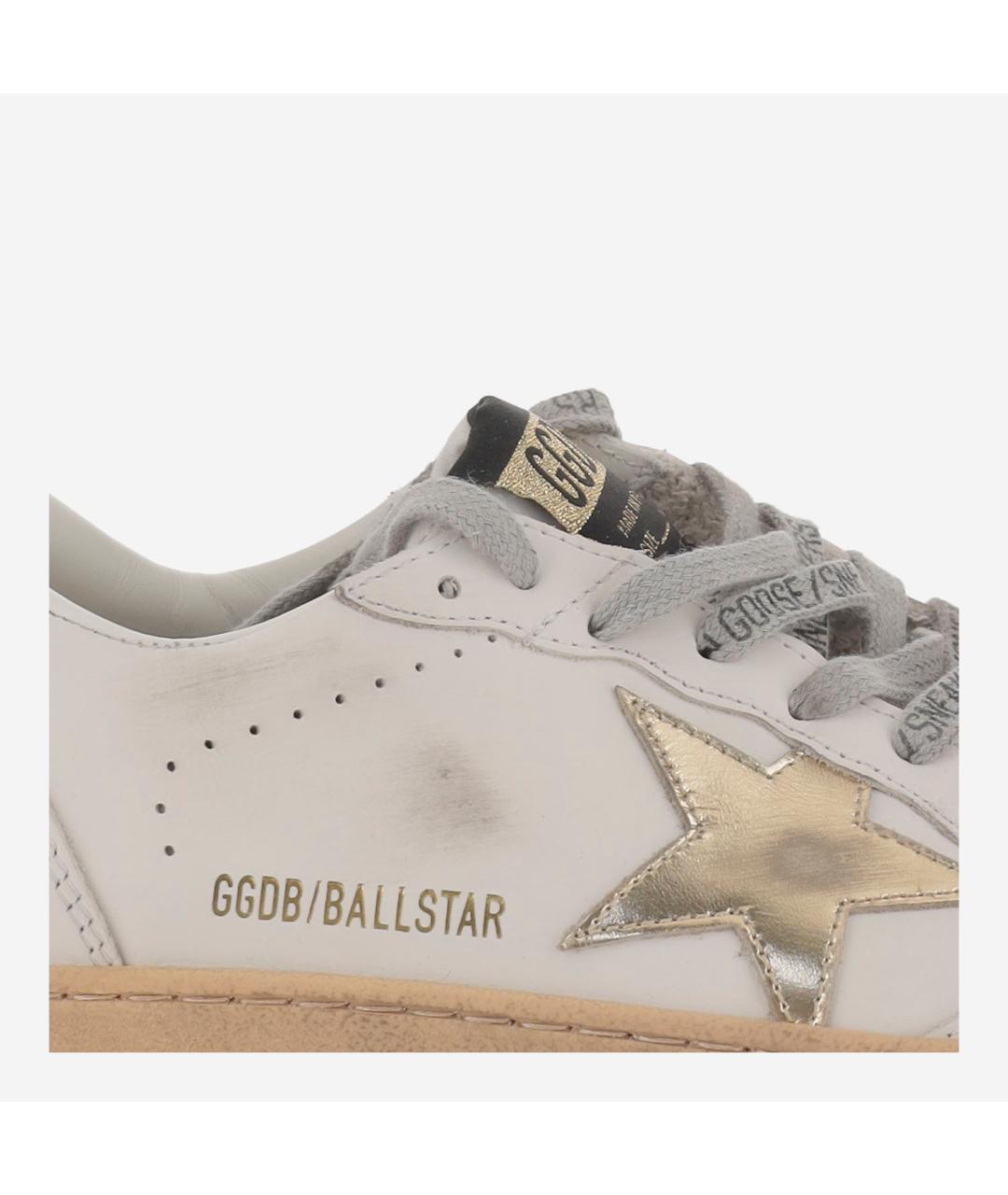 GOLDEN GOOSE DELUXE BRAND Бежевые кожаные кеды, фото 5