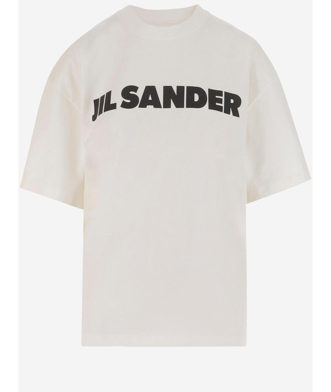 JIL SANDER Белая хлопковая футболка, фото 4
