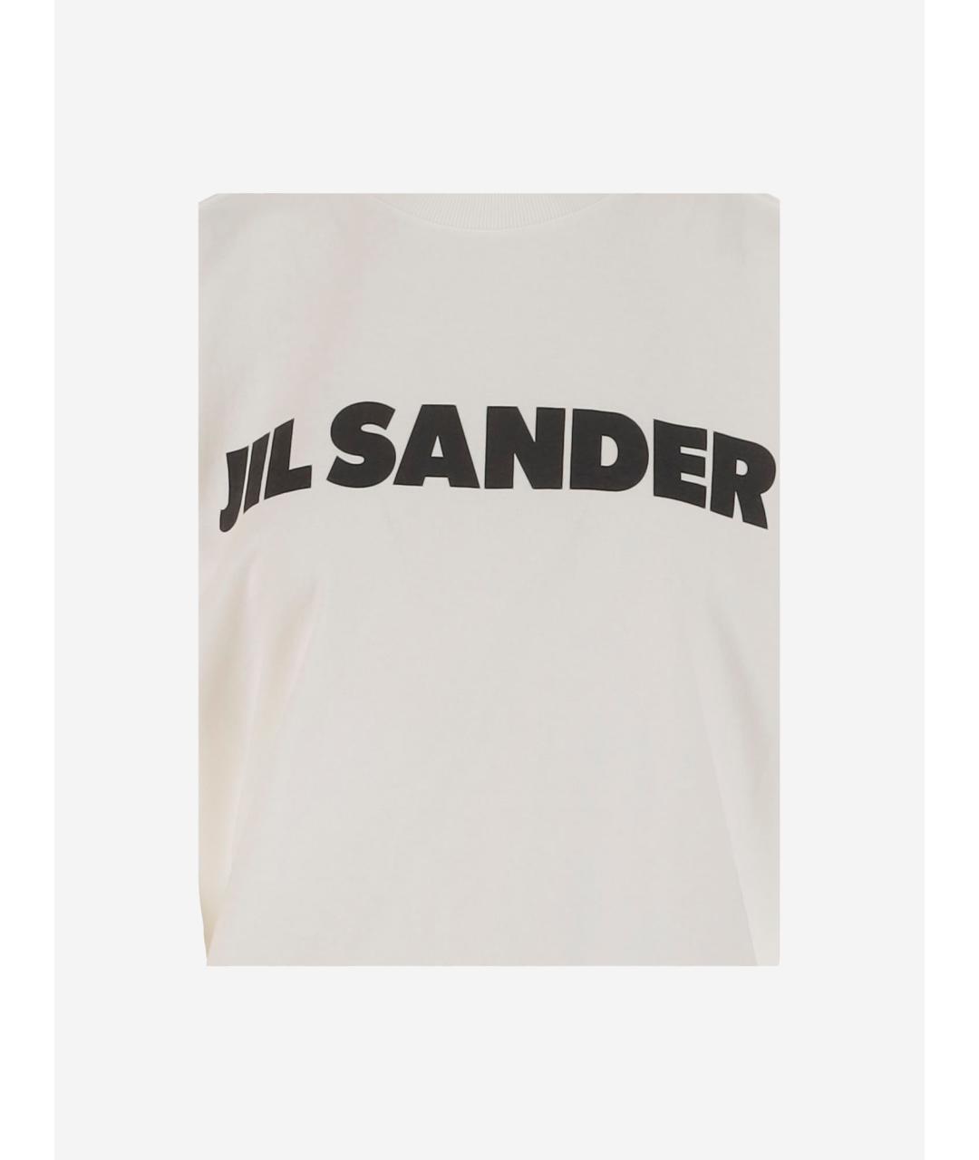 JIL SANDER Белая хлопковая футболка, фото 3
