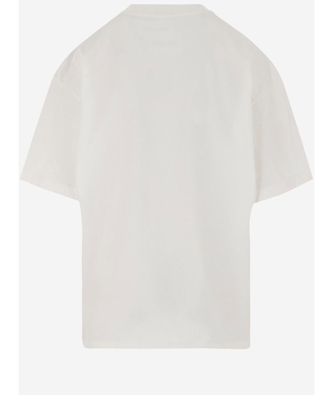 JIL SANDER Белая хлопковая футболка, фото 2