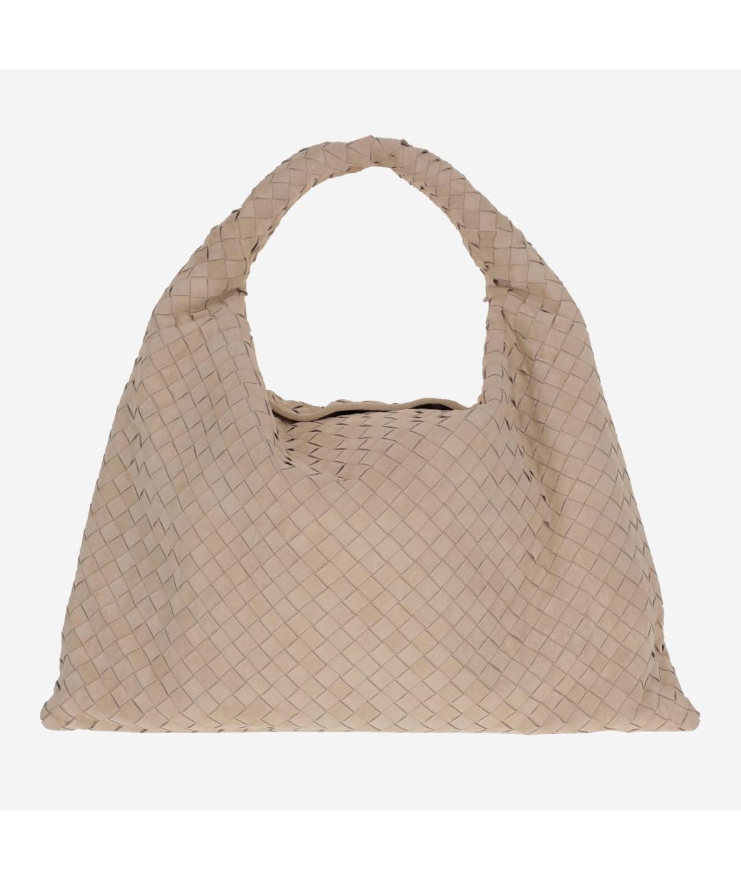 BOTTEGA VENETA Бежевая замшевая сумка тоут, фото 3