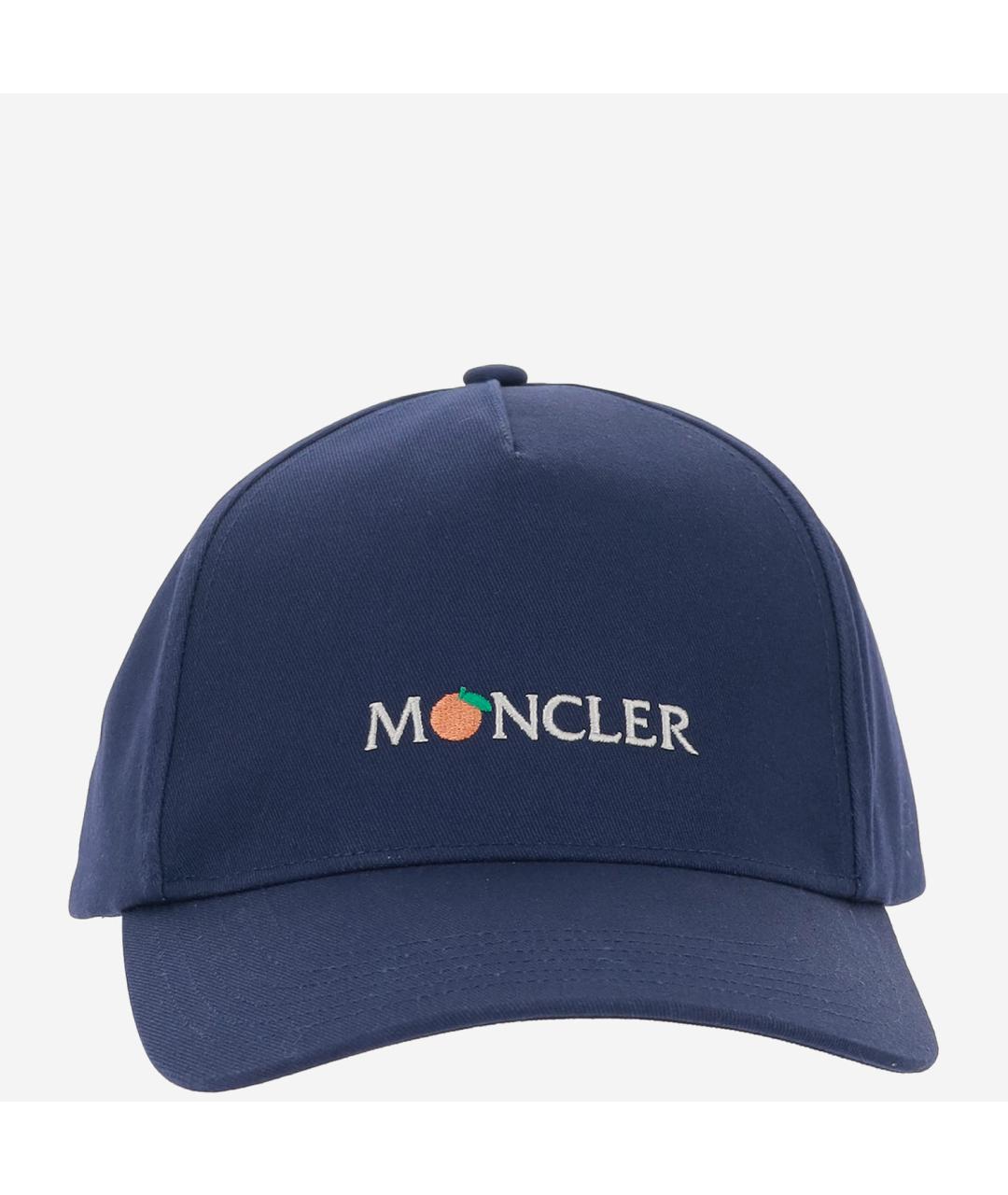 MONCLER Темно-синяя хлопковая кепка/бейсболка, фото 5