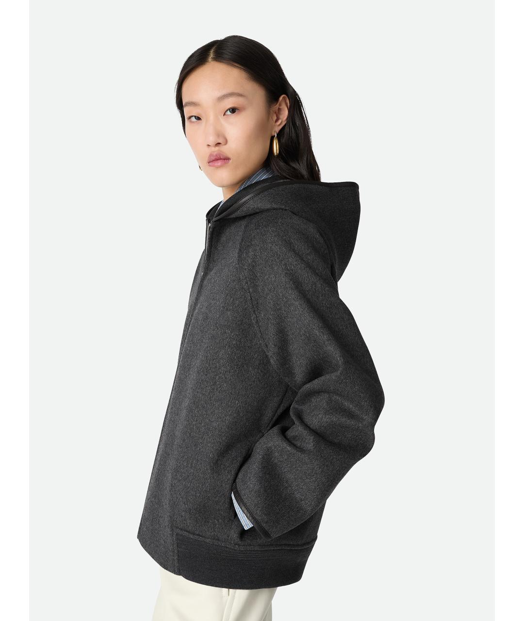 BOTTEGA VENETA Серая шерстяная куртка, фото 3