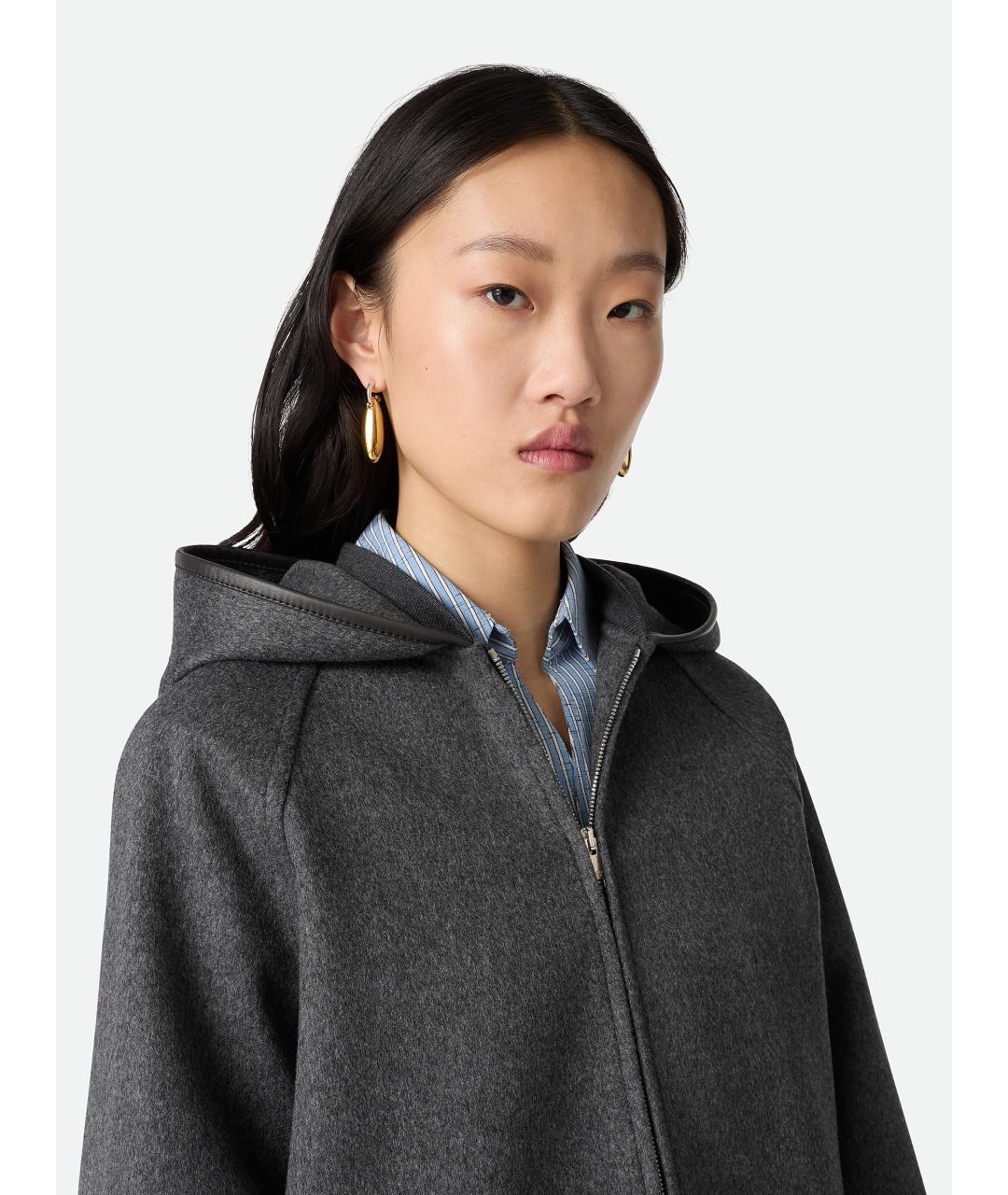 BOTTEGA VENETA Серая шерстяная куртка, фото 5