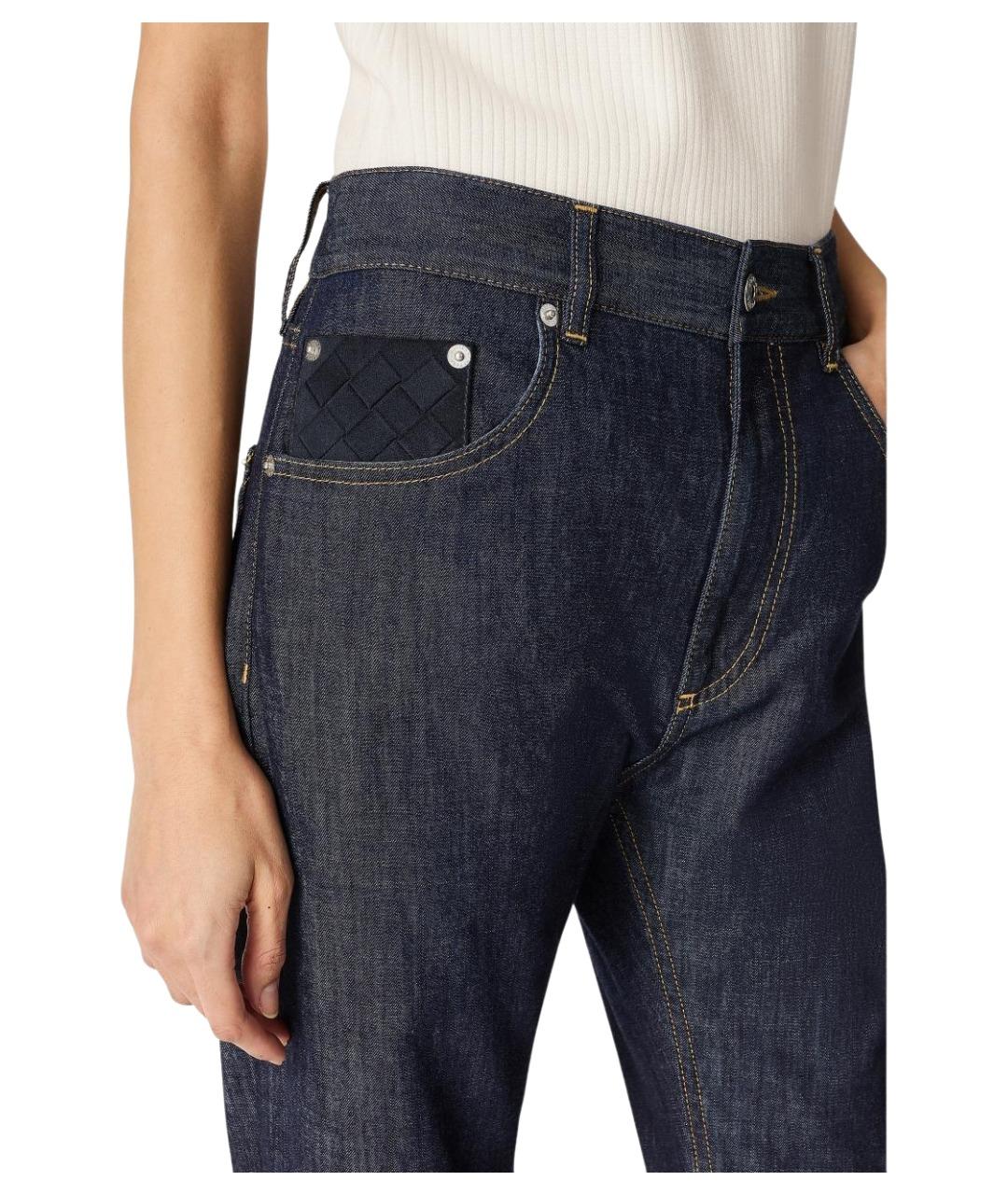 BOTTEGA VENETA Темно-синие хлопковые прямые джинсы, фото 5