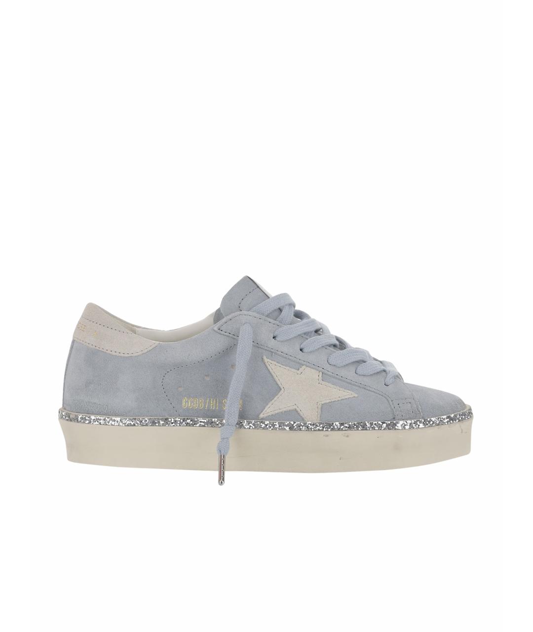 GOLDEN GOOSE DELUXE BRAND Голубые замшевые кеды, фото 1