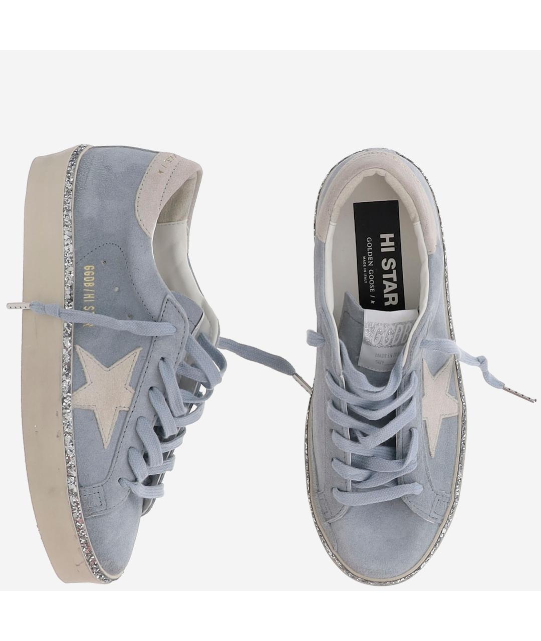 GOLDEN GOOSE DELUXE BRAND Голубые замшевые кеды, фото 2