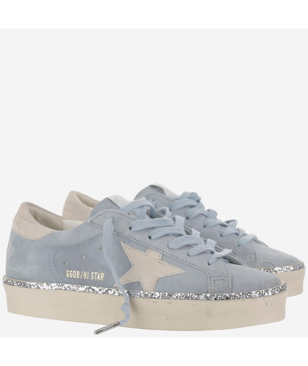 GOLDEN GOOSE DELUXE BRAND Голубые замшевые кеды, фото 3