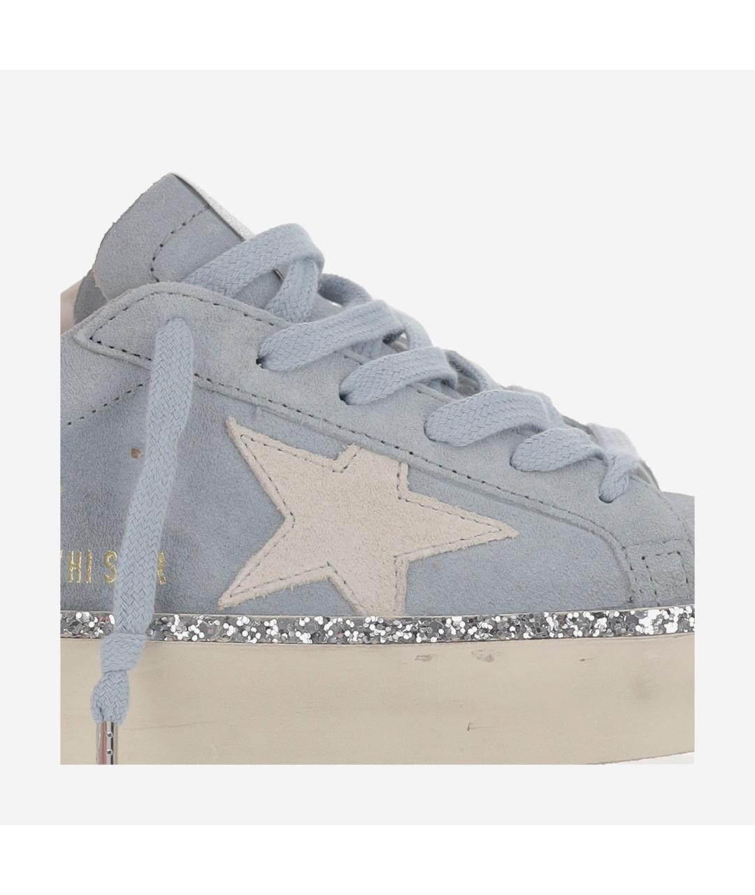 GOLDEN GOOSE DELUXE BRAND Голубые замшевые кеды, фото 5