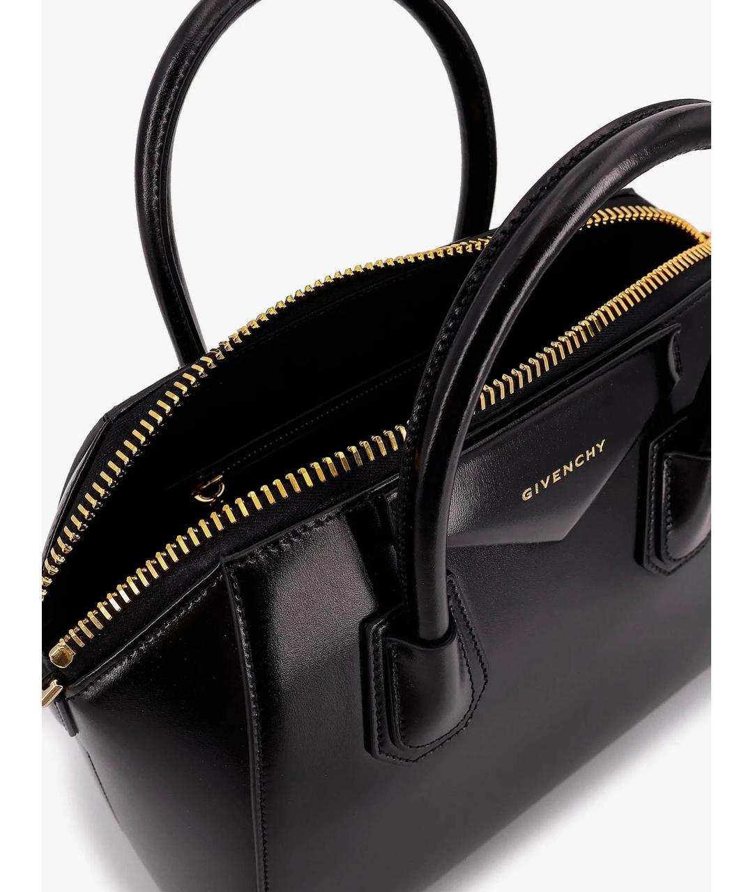 GIVENCHY Черная кожаная сумка с короткими ручками, фото 4