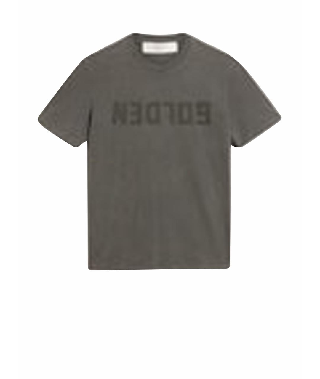 GOLDEN GOOSE DELUXE BRAND Серая хлопковая футболка, фото 1