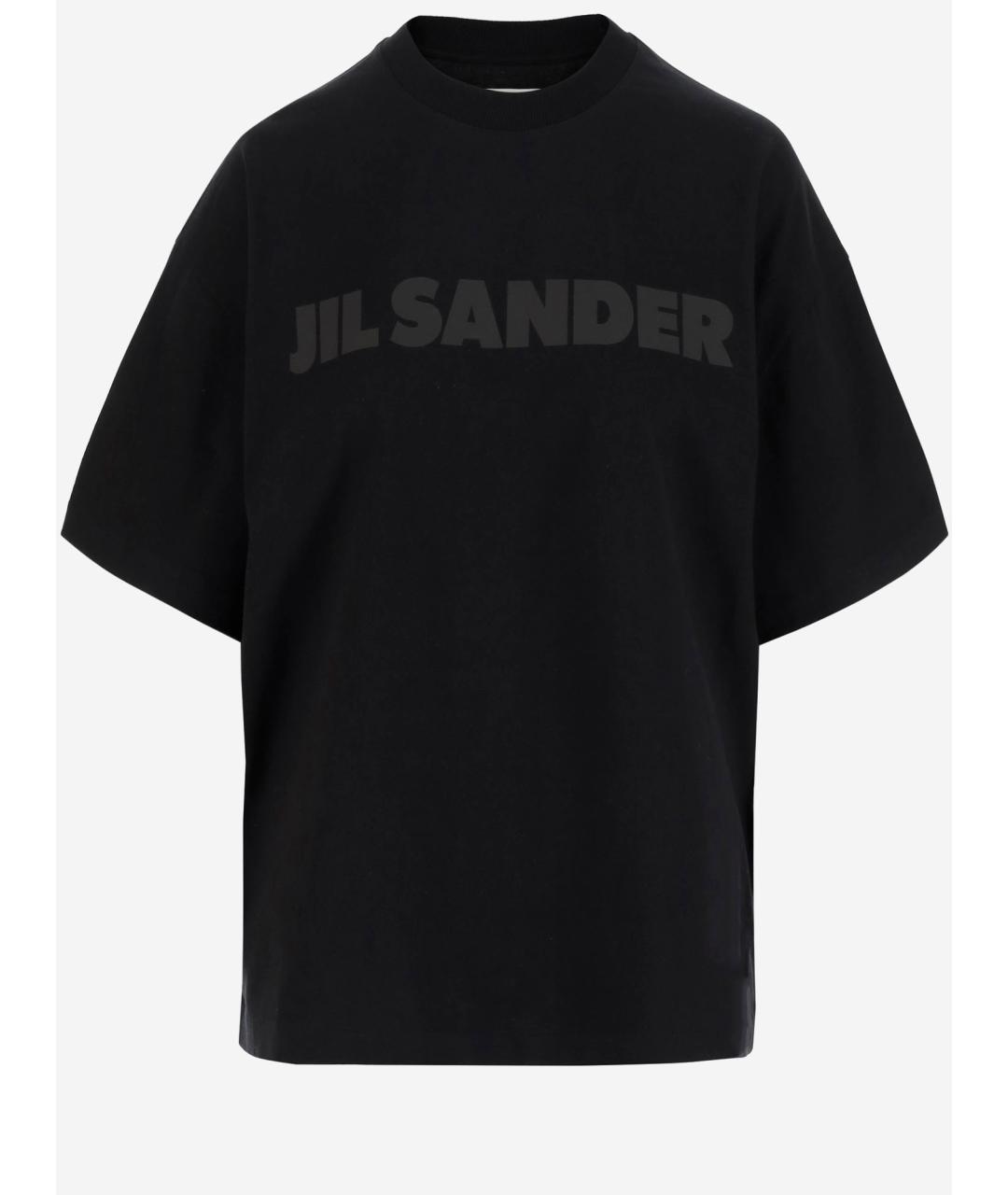 JIL SANDER Черная хлопковая футболка, фото 4