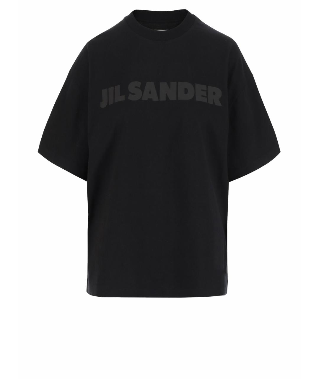 JIL SANDER Черная хлопковая футболка, фото 1