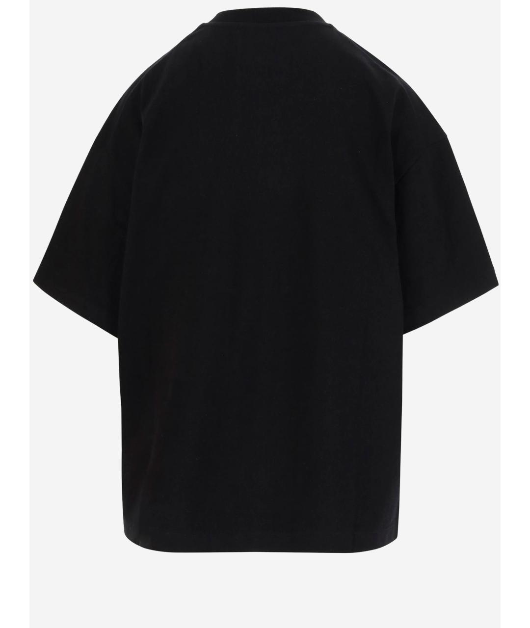 JIL SANDER Черная хлопковая футболка, фото 2