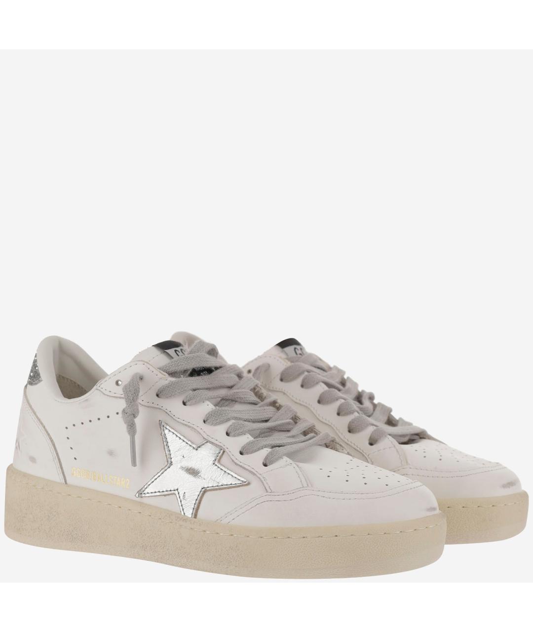 GOLDEN GOOSE DELUXE BRAND Серые кожаные кеды, фото 3