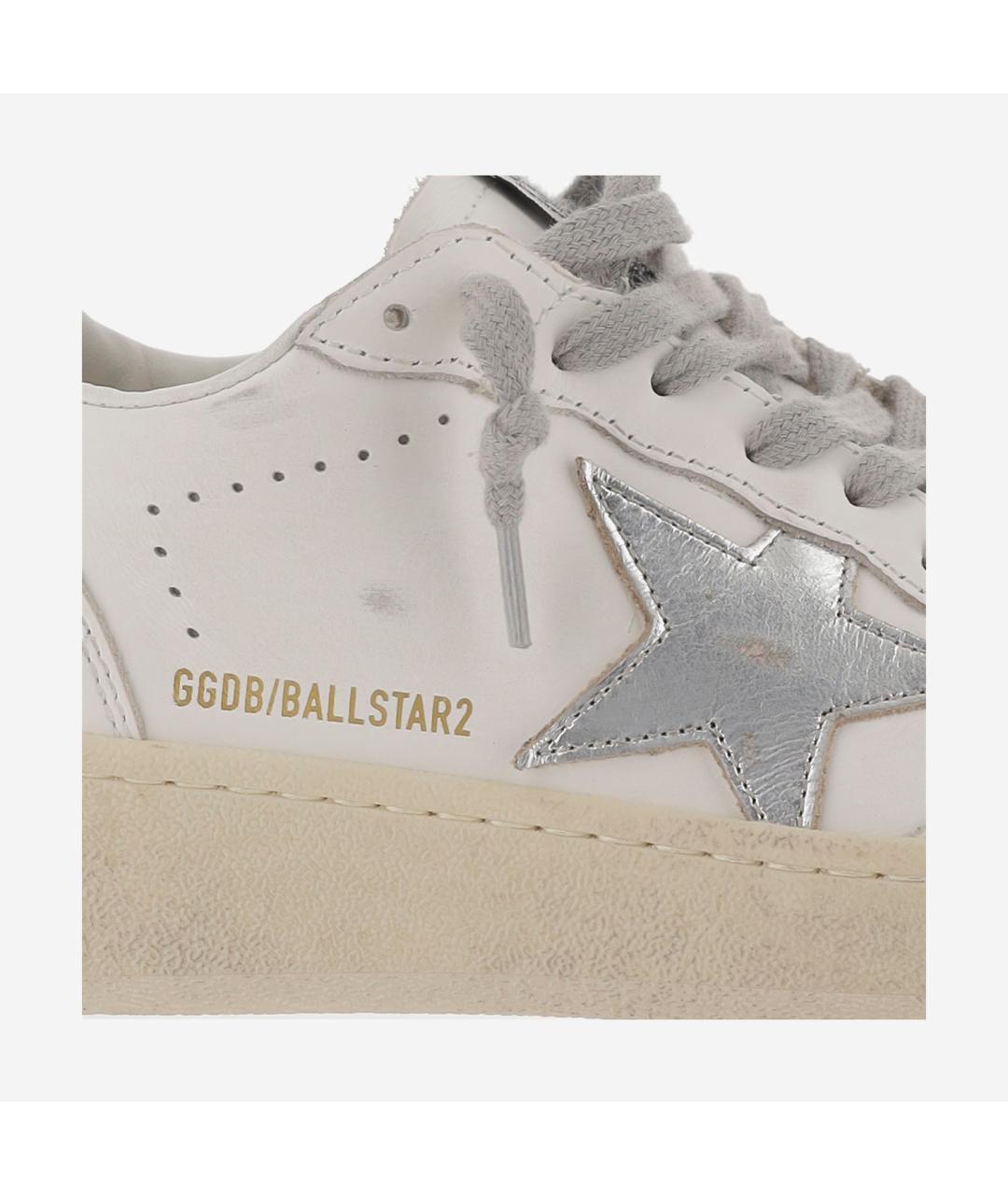 GOLDEN GOOSE DELUXE BRAND Серые кожаные кеды, фото 5