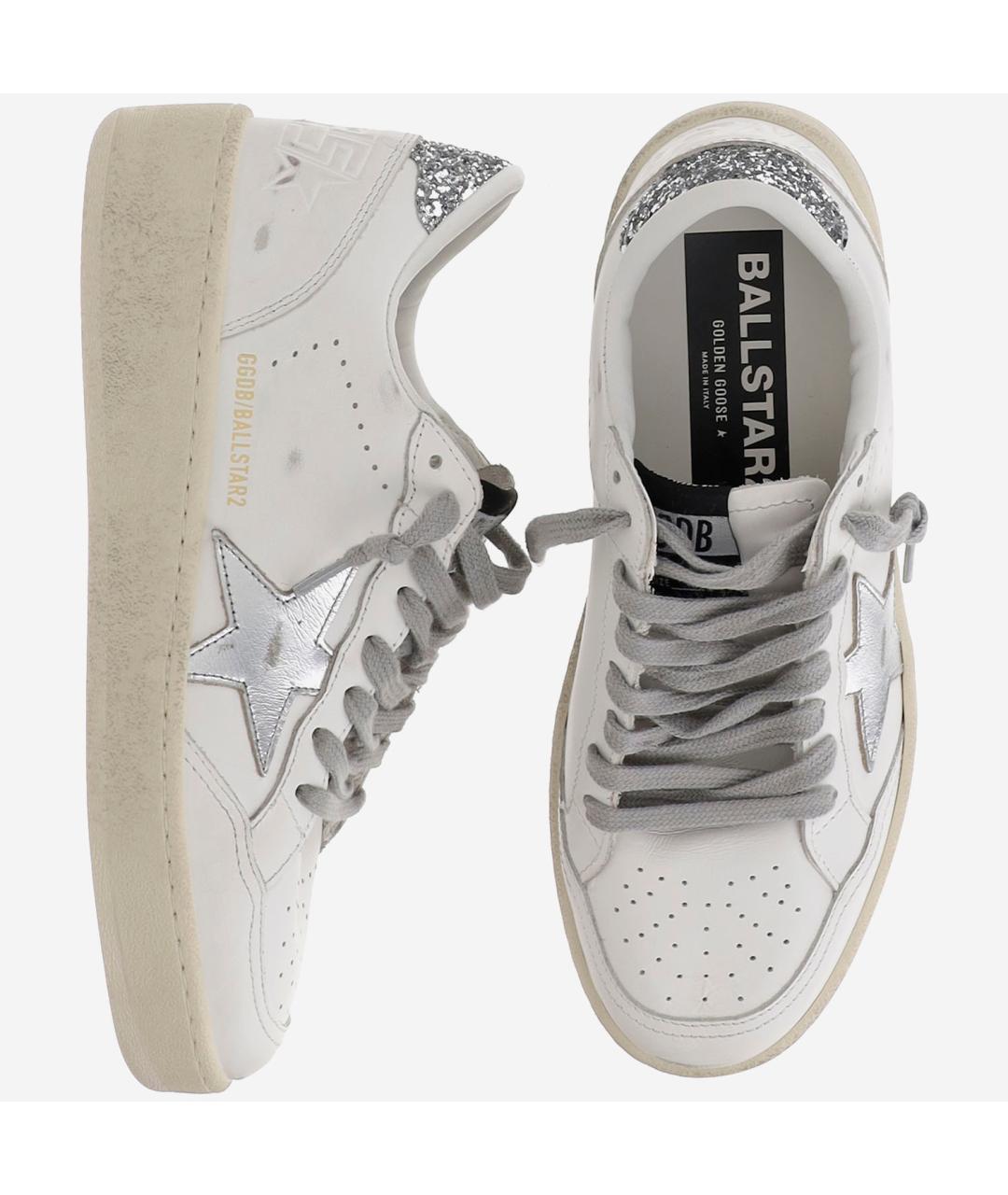 GOLDEN GOOSE DELUXE BRAND Серые кожаные кеды, фото 2