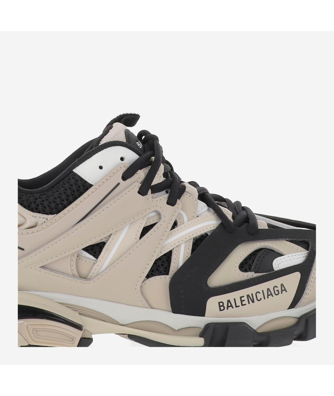 BALENCIAGA Бежевые синтетические низкие кроссовки / кеды, фото 5