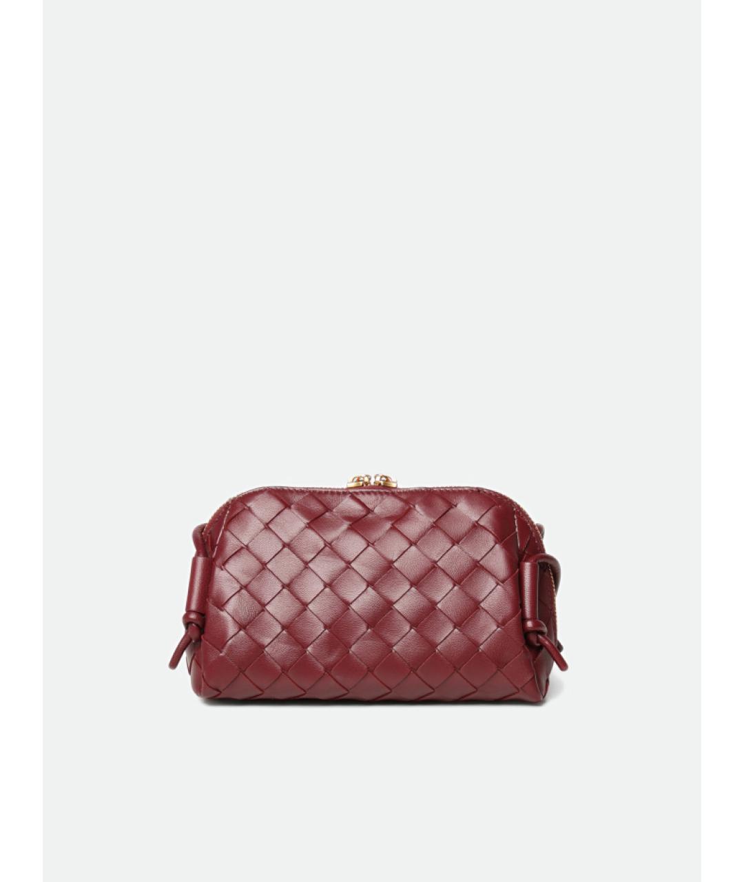 BOTTEGA VENETA Бордовая кожаная сумка через плечо, фото 2